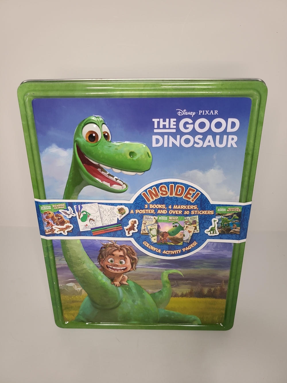 Disney The Good Dinosaur Activity Tin - Green & Blue